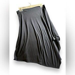 Navy blue one sleeve/shoulder flowy top